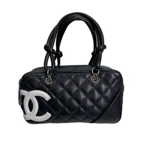 Chanel - Authenticated Cambon Large Rectangle Handbag - Leather Black Plain for Women, Very Good Condition