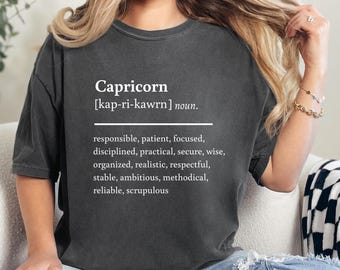 Steinbock Definition PNG 3 Farben, Sternzeichen PNG und Sublimationsdesign, Sternzeichen Bedeutung png, Horoskop png, Astrologie png, Steinbock Shirt, DTF