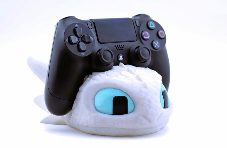 Suporte para Controle Inspirado em Dragão | Suporte Fofo para PS5 e Xbox | Presente para Gamers | Acessório Impresso em 3D | Decoração para Mesa de Jogos imagem 3