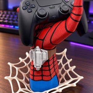 Comic Superhero Controller Holder, 3D Printed Hero Hand Headphone Stand, Gaming Desk Decor, Gamer Gift for Him, Gaming Room Decor