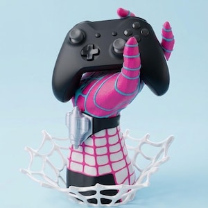 Controller Holder and Headphone Stand, 3D Printed Comic Superhero Hand, Gaming Desk Decor, Gamer Gift for Him, Comic Book Fan Gift
