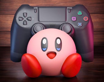 Kirb Controller Holder: 3D Printed Game Controller Stand_PS_XBOX_NINTENDO_Switch