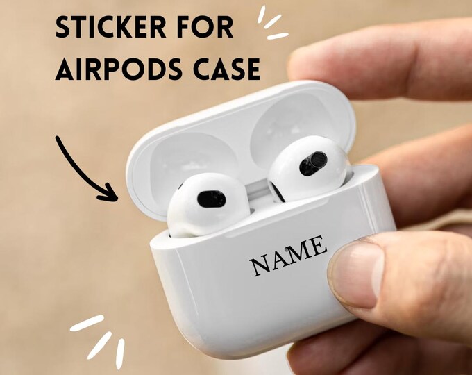 Airpods Pro Case Sticker Decal Personalised - First Name & Initials ...