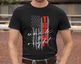 Trump USA Flag T-Shirt: Unite The Right Graphic Tee