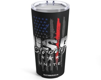 USA Strong American Flag 20oz Insulated Tumbler