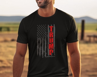 Trump Flag T-Shirt Trump T-Shirt US Flag Trump T-Shirt American Flag T-Shirt Trump Shirt Trump Gift T-Shirt for Men Trump Gift T-Shirt