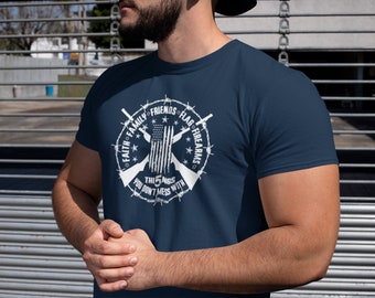 American Flag T-Shirt Faith Family Friends Firearms T-Shirt 5 Things You Don't Mess With T Shirt US Flag T-Shirt Patriotic T-Shirt Faith Tee