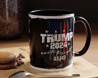 Trump 2024 Unite 45/47 Coffee Mug 11oz & 15oz Trump 45 47 Unite the Right Mug Trump Cup US Flag 45 47 MAGA Mug Trump 45 47 MAGA Usa Cup