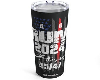 Trump 2024 USA Flag Tumbler: 20oz Stainless Steel