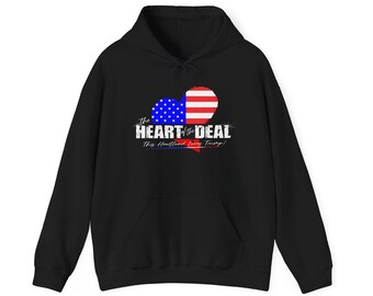 Trump Heart of the Deal US Flag Unisex Hoodie