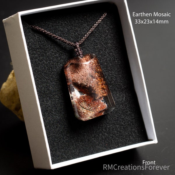 High quality phantom quartz necklace Scenic genuine natural gemstone pendant Multi-inclusion crystal Artistic lodalite jewelry