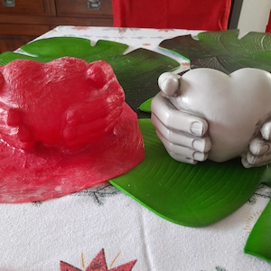 Latex mold Latex casting mold Heart in Hand Mold