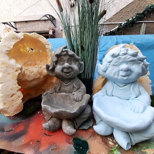 Latexform Latexgießform Gnom mit Vogeltränke Mold