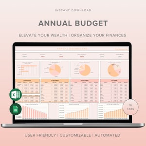 Budget Planner Budget Spreadsheet Budget Template Annual Budget Expense Tracker Financial Planner Excel Spreadsheet Paycheck Budget