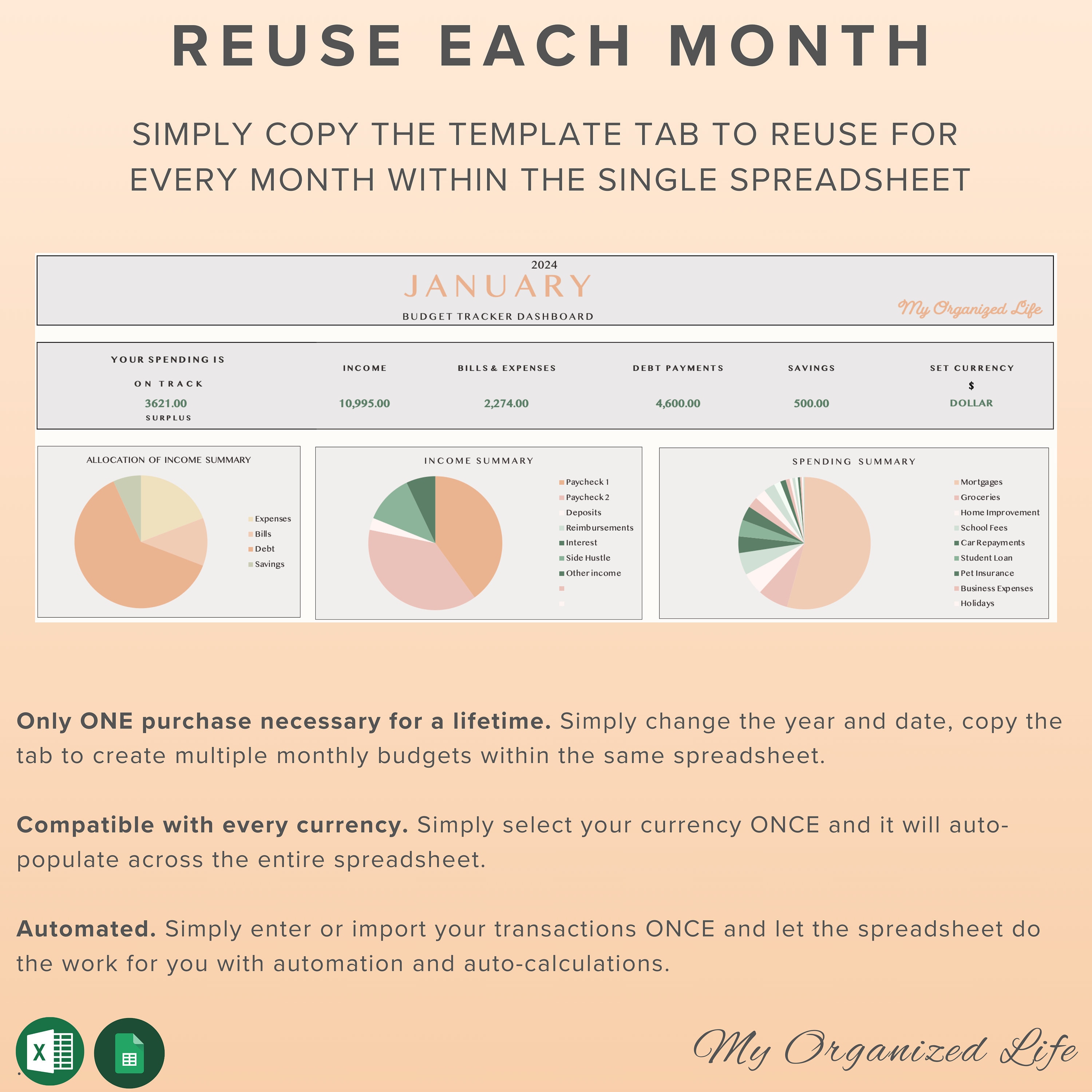 Personal Financial Planner Excel Template