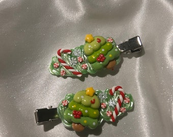 Christmas Tree - Hair Clip Set