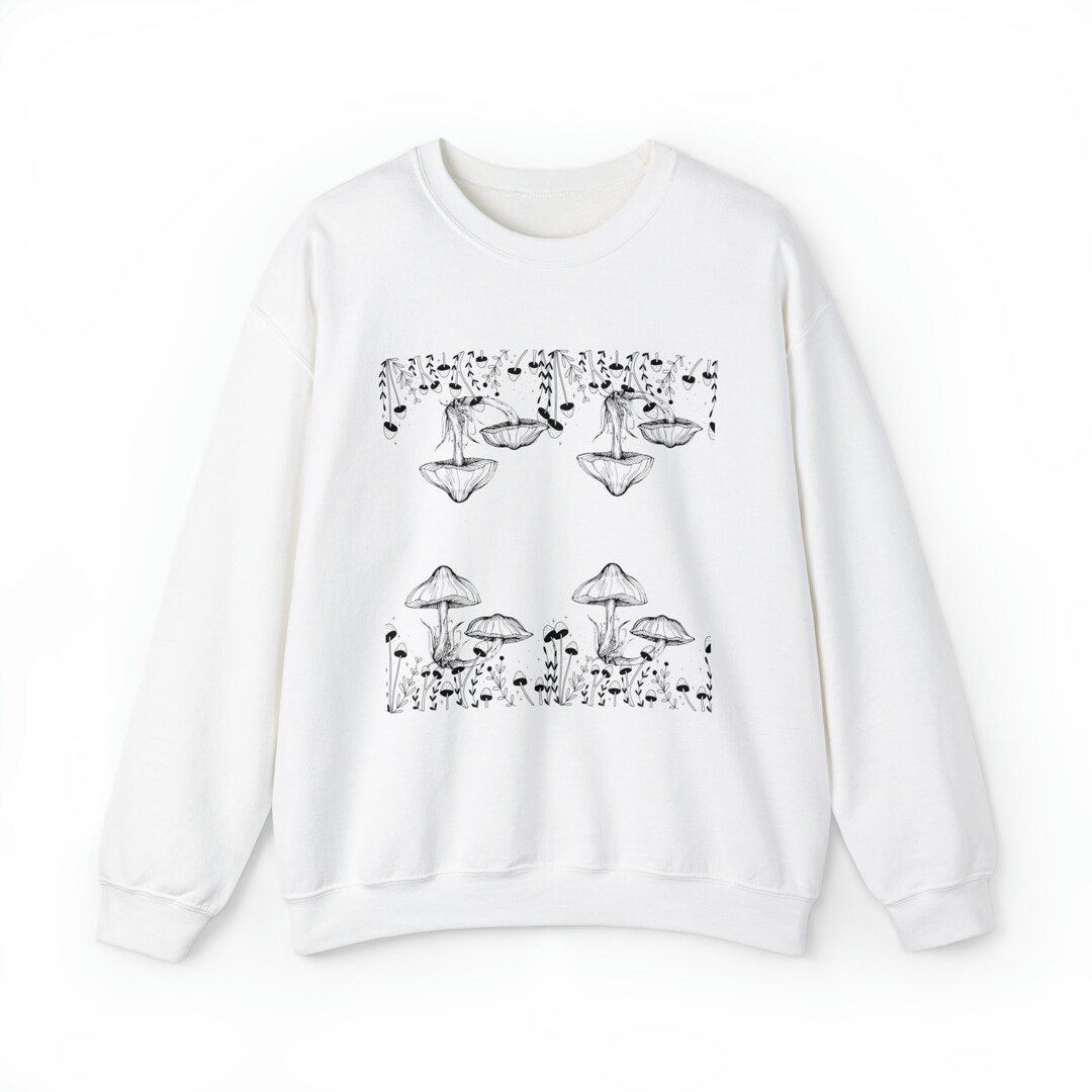 Women's Niche Mushroom Printed Loose Casual Style Sweaters