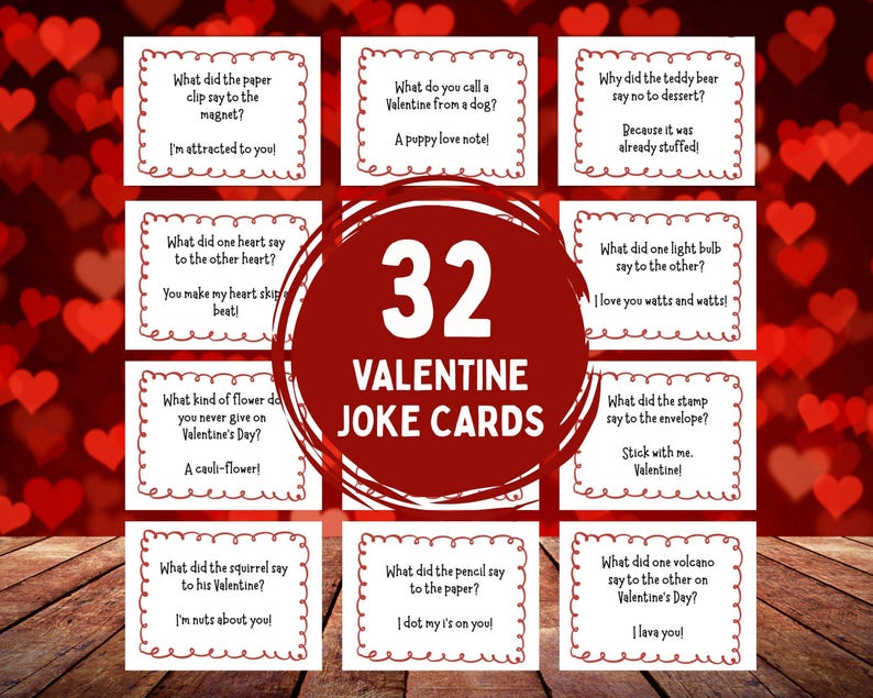 Valentine's Day Joke Cards | Printable Lunchbox Riddles for Kids & Teen ...