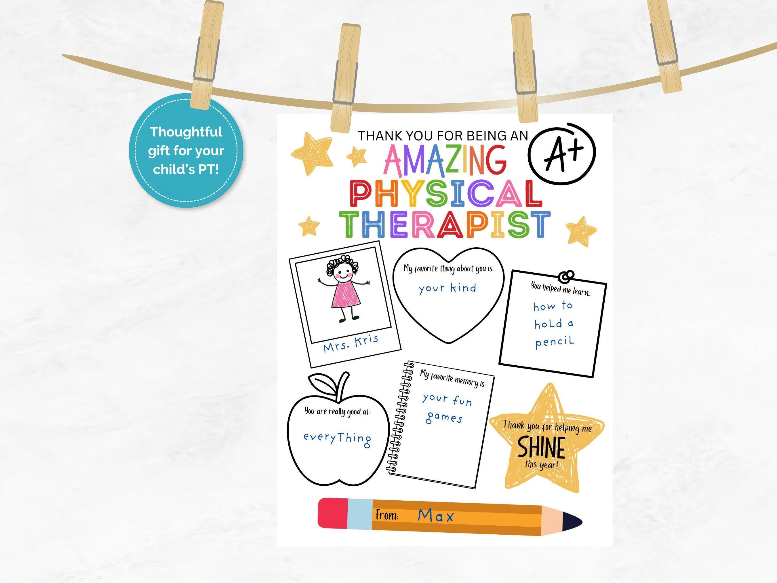 Physical Therapist Thank You, Thank You PT Card, Staff Appreciation ...