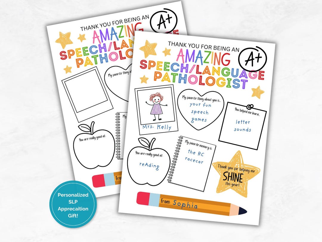 Speech Language Pathologist Thank You, Thank You SLP Card, Staff ...