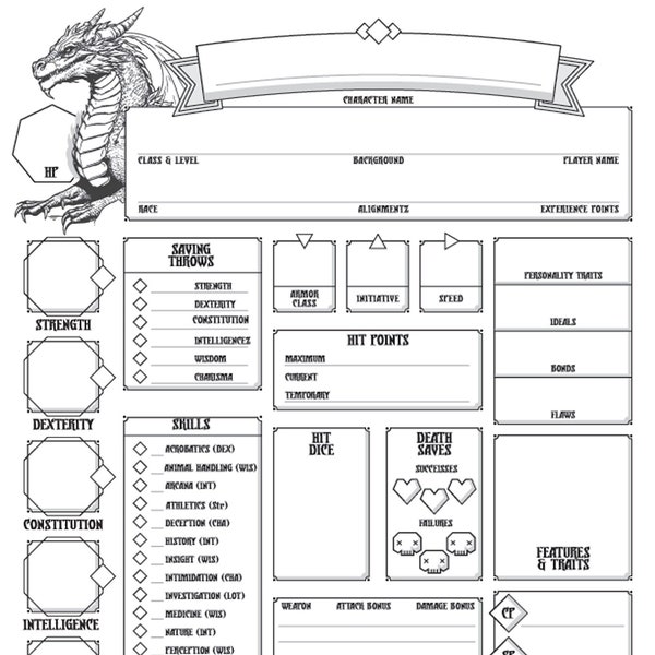 Conquer Your Campaigns with One Sheet to Rule Them All: The Universal DnD Character sheet!