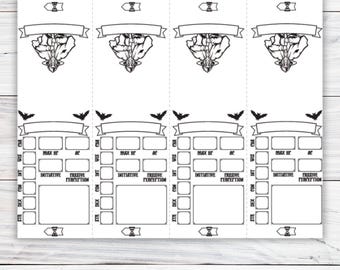 Rastreador de Iniciativa Digital DnD PDF Ferramenta para impressão para Mestres de Dungeon