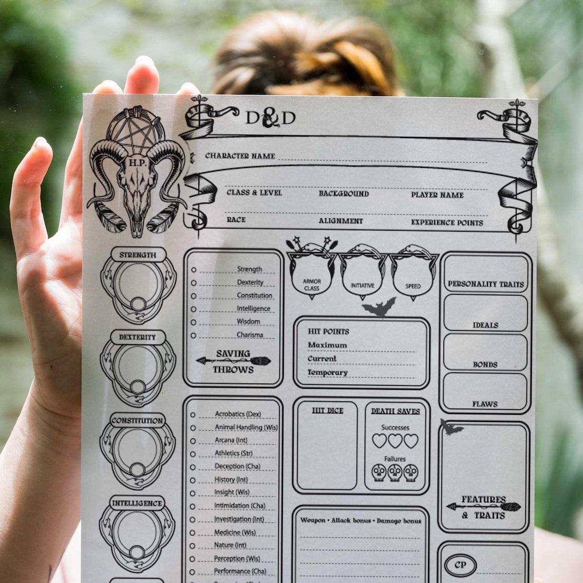 Dnd 5e Blank Character Sheet Printable PDF for Dungeons & Dragons ...