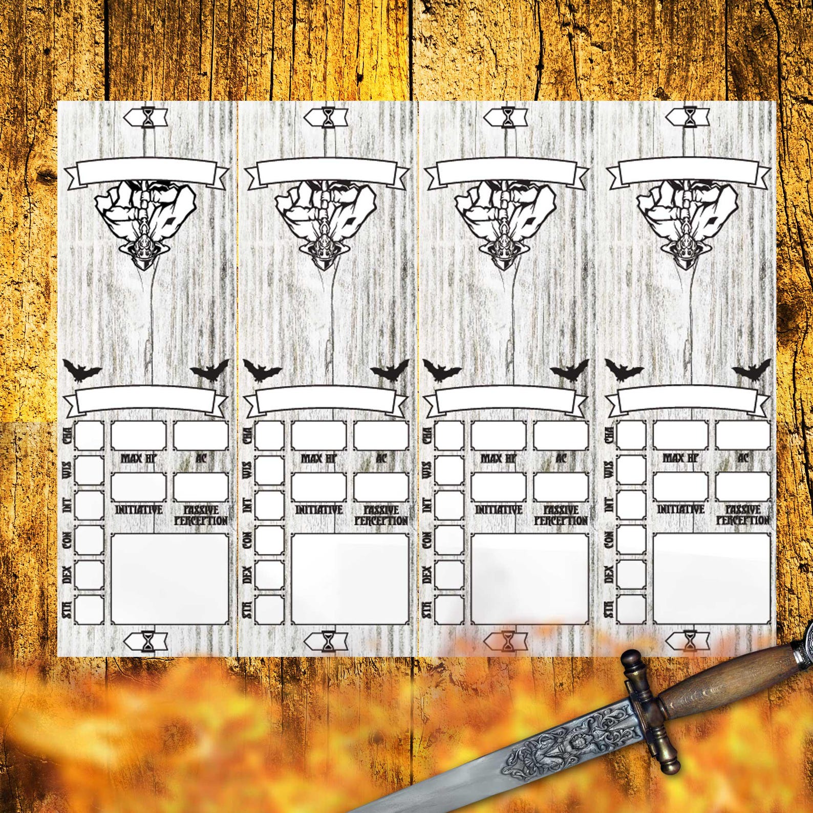 Dnd 5e Initiative Tracker PDF, Printable Combat Order Sheet (digital ...