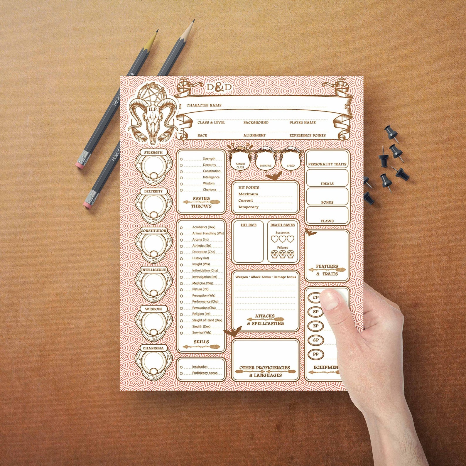 Master Your Dnd Adventure With Our Custom Character Sheet Printable and ...