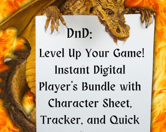 DnD Bundle: Character Sheet, Initiative Tracker, Cheat Sheet