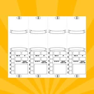 Rastreador da Iniciativa DND | Digital | Compatível com 5e | Compatível com tela DM (4/folha), Carta dos EUA (8,5 x 11 pol.), rastreadores 2,7 x 8,5 pol. cada