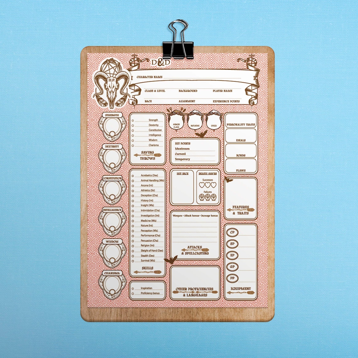 Master Your Dnd Adventure With Our Custom Character Sheet Printable and ...