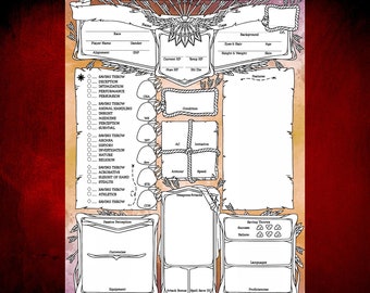Hoja de personaje de DnD: PDF editable para Dungeons and Dragons