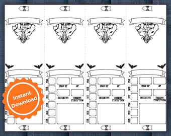 Printable DnD Initiative Tracker PDF for Dungeon Masters (Letter Size)