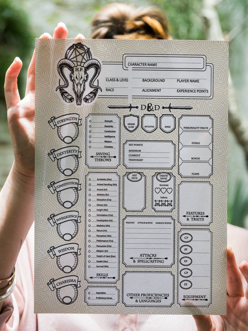 Enhance Your D&D Adventure With Our Stylish DND Character Sheet Perfect