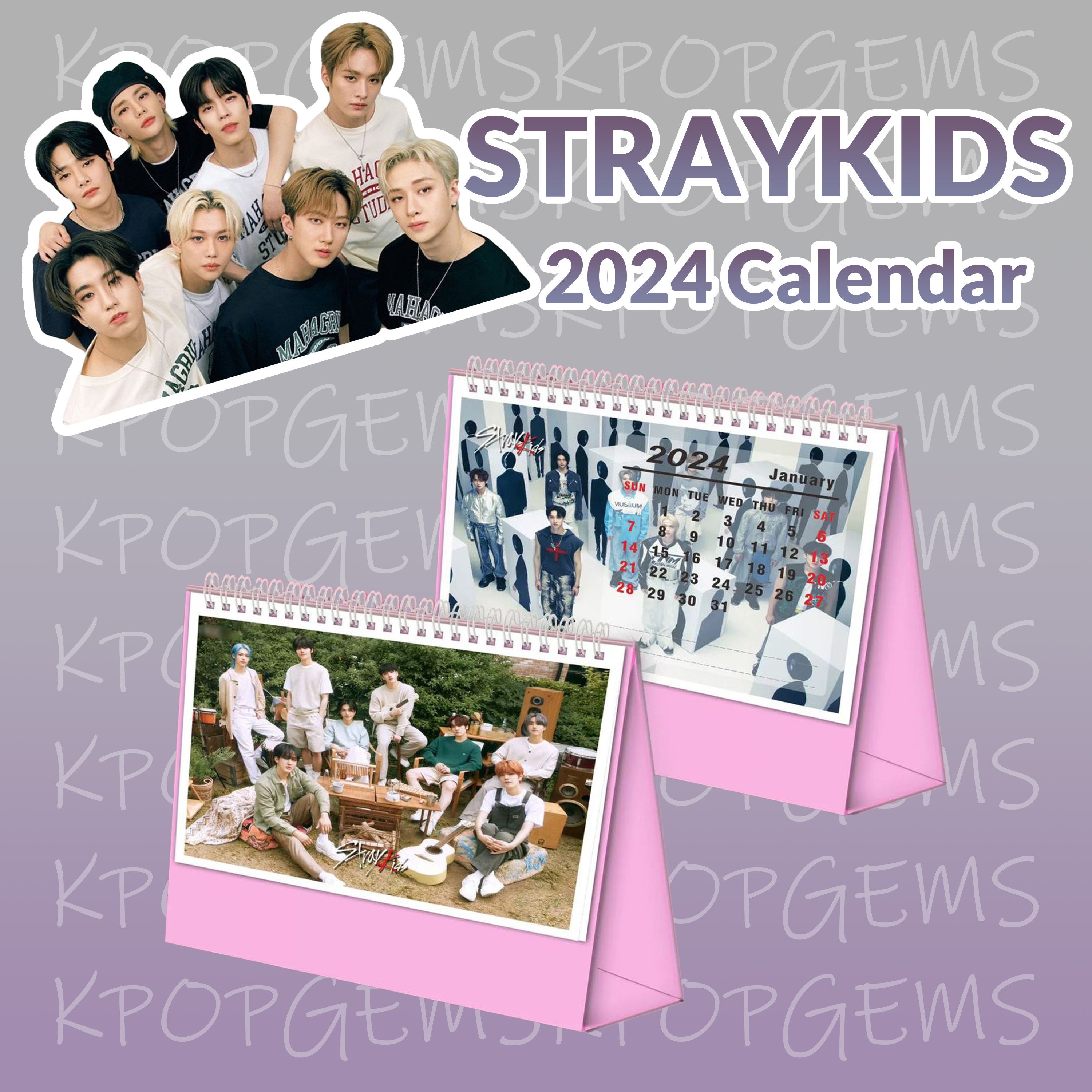 Stray Kids 2024 Mini Desk Calendar Exclusive K-pop Artwork for Your ...