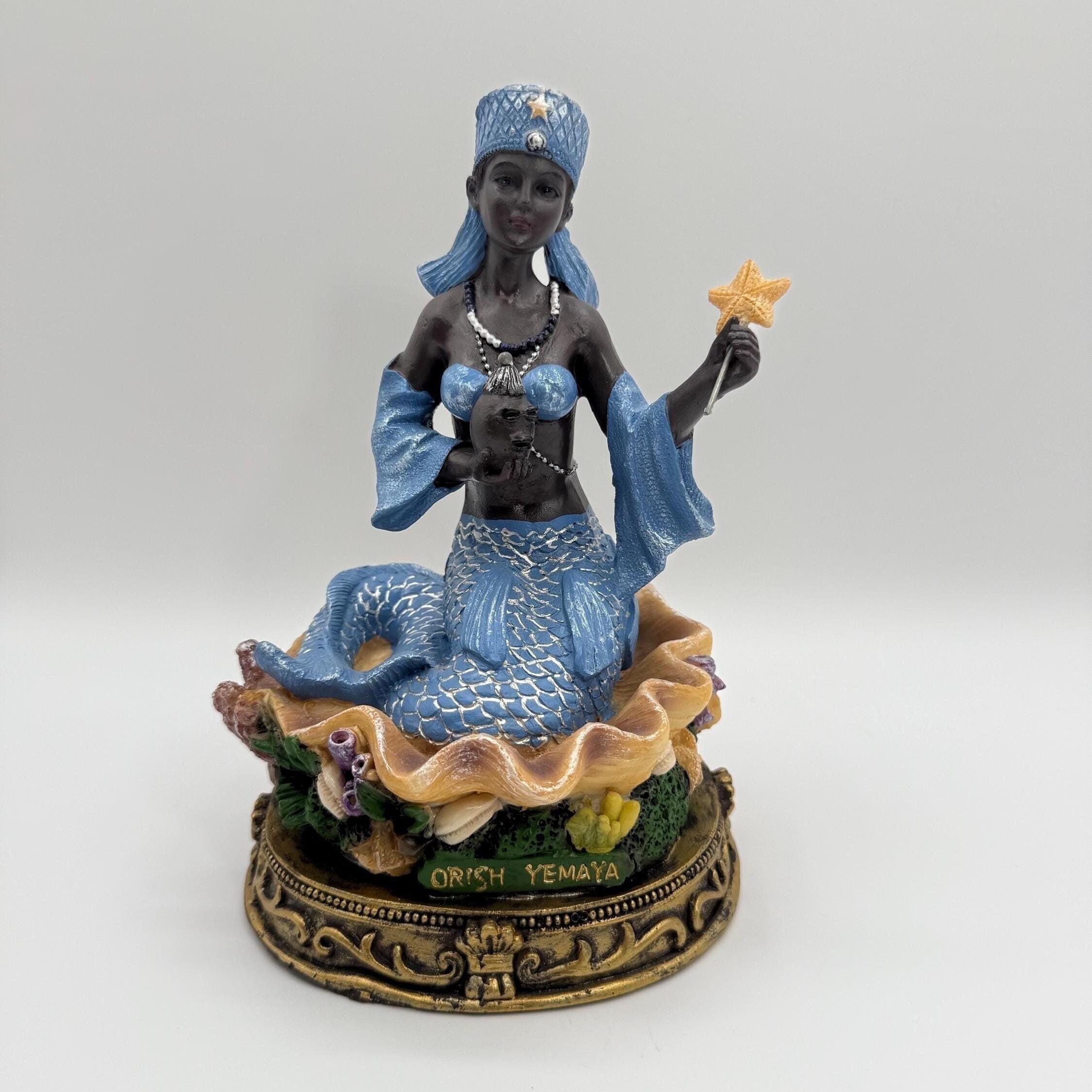 Yemaya Statue 7" | Yemaya | Orishas | Santeria | Yoruba | Yemoja | orisha Statue | Estatua de Yemaya | Spiritual | Altar Statue| IFA