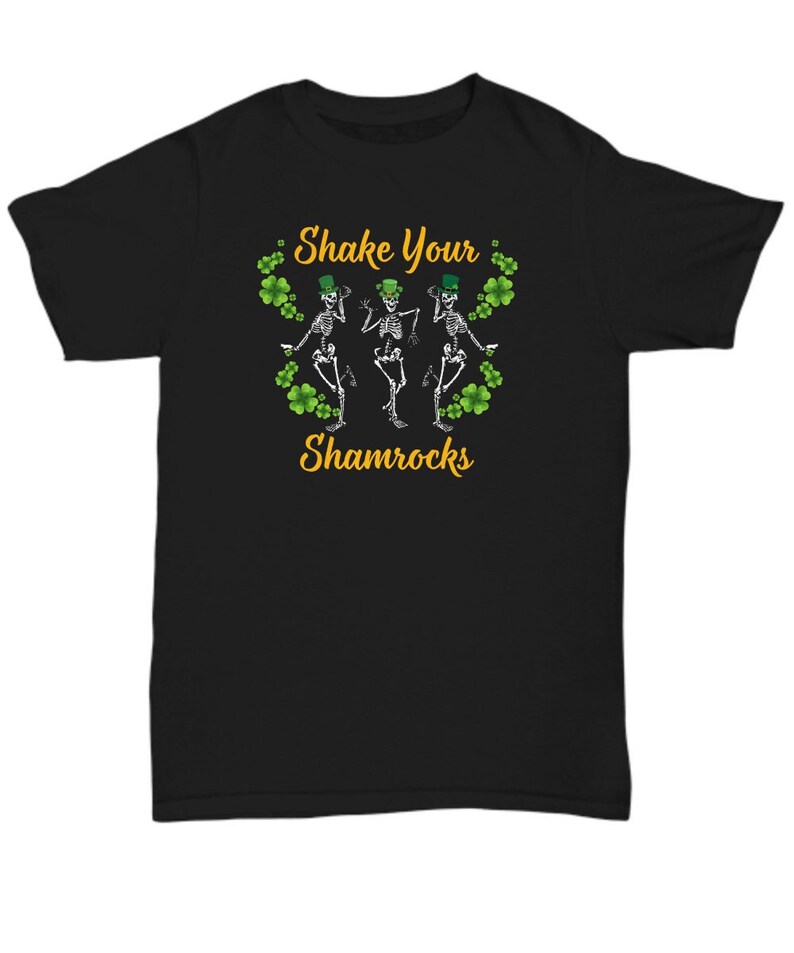 Dancing Skeletons St. Patrick's Day Tshirt Design Etsy UK