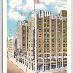 Antique Postcard, Union Bus Terminal & Pickwick Hotel, Kansas City Missouri, 1920s unposted