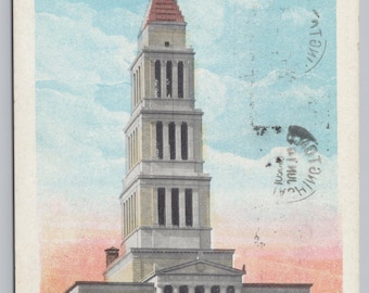 Antique Postcard, George Washington National Masonic Memorial, Alexandria Virginia, White Border Postcard, Posted 1932