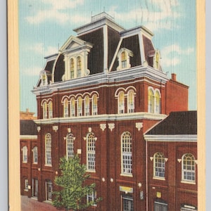 Antique Postcard, Alexandria Washington Masonic Lodge, exterior view, Alexandria Virginia, Posted 1946