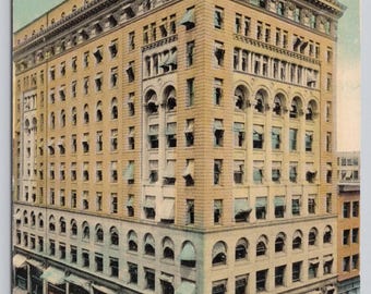 Antique Postcard, Granite Building, Rochester New York, Posted 1915