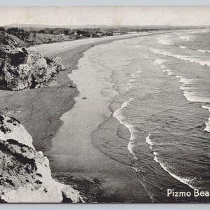 Antique Postcard, Bird&#39;s Eye View of Pizmo Beach California, 1910s Divided Back unposted