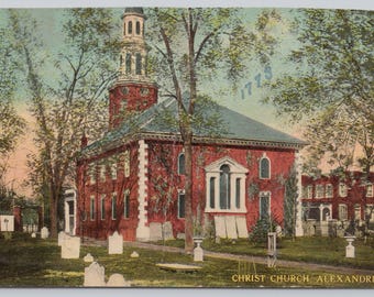 Antique Postcard, Christ Church, Alexandria Virginia, 1910s unposted