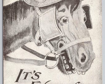 Antique Postcard, It's Enough to Make a Horse Laugh, Humor Postcard, Posted 1911