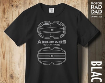 MotorradDad » T-shirt classique 1970-1995 avec couvre-culasse de moto Airhead