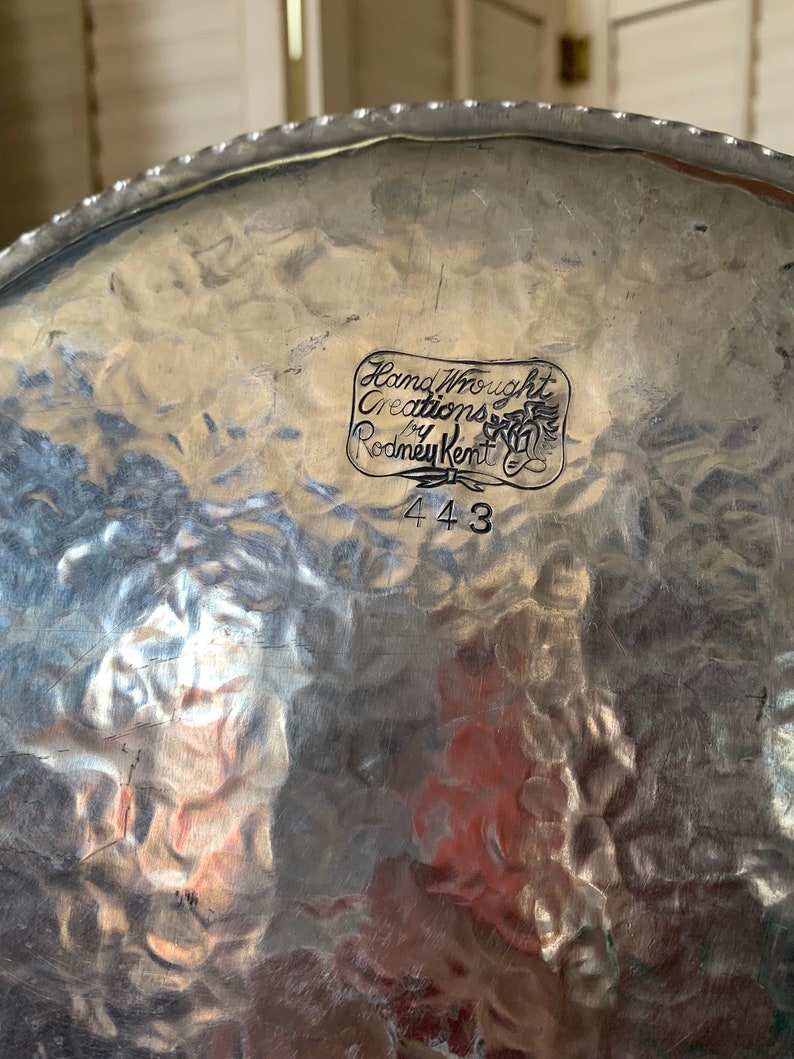 Rodney Kent Hammered Aluminum Tray - Etsy