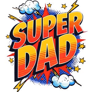 Super Dad Comic Book-stijl grafisch Vaderdag - digitale download, png