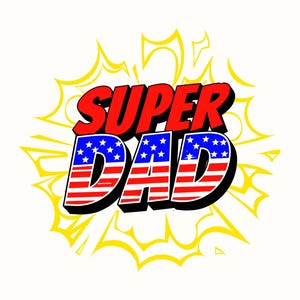 Super Pai Estilo História em Quadrinhos Dia dos Pais - Download Digital PNG