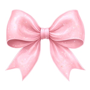 Peut inclure: Un nœud rose clair rendu numériquement avec une texture satinée. Le nœud a une forme classique avec deux boucles et deux rubans. De subtils accents de paillettes dorées ajoutent une touche d'éclat. Le nœud est isolé sur fond blanc.